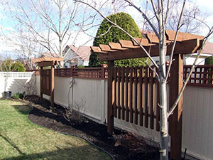 Two freestanding structures to block unwanted views
